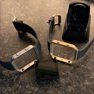 Fit bit blaze, 2 straps, and charger